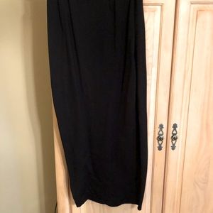 Zelda black skirt leather trim